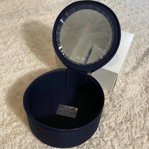 NEW Dior Beauty Vanity Zip Case Navy Blue with Mirror New in Package Gift - Picture 3 of 9